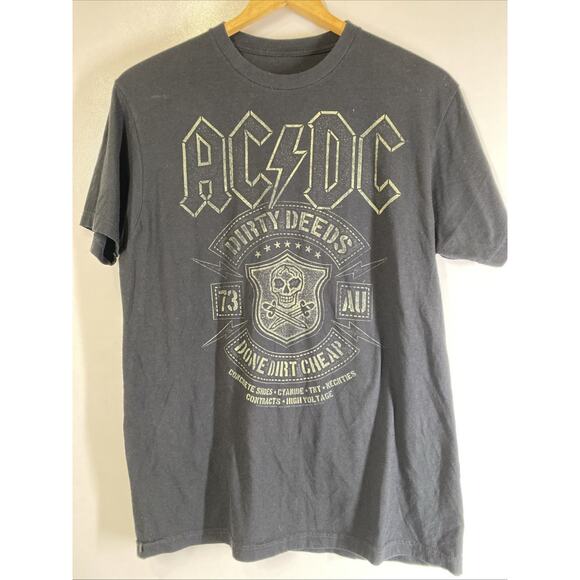 Liquid Blue AC/DC Dirty Deeds Done Dirt Cheap Black T-Shirt Men’s Medium 38-40 - Picture 1 of 7